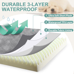 Vonabem removable cover dog bed for easy machine washing.