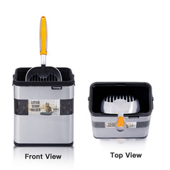 Vonsamge outer stainless steel bucket provides durable waste containment near the box.