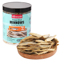 Vorenzyme Minnows packaging freshness showing resealable container for long-lasting storage.