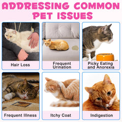 VOSIFSDIY cat skin coat health with biotin improves coat shine and soothe itchy skin.