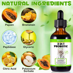 VOSIFSDIY Liquid Cat Probiotic pour showing easy dosing and quick gut support.