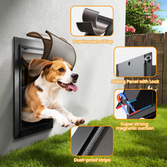 VOSOIR dog door telescoping channel adjustable to wall thickness