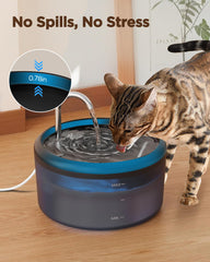 VOUAAOOD cat water fountain 2.4L capacity supports longer intervals between fills