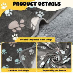 Vowanop blanket laid over a bed provides cozy coverage for small to medium dogs.