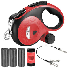 VTOPVMAX 26ft retractable leash red angled front for confident control on long walks