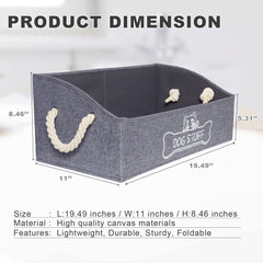 Vumdua dog toy box folded storage demonstrates space-saving design for compact homes.