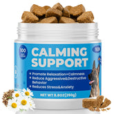 VUN Calming Chews packaging highlights anxiety support for dogs.