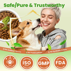VUN Dog Dental Powder mixed into dry food without water