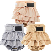 VUNCESSIN reusable dog diapers in patterned designs reduce home mess during training.