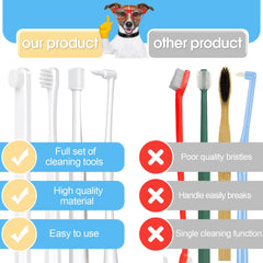 VVHOMIFE tartar-removal brush image communicates comprehensive dental care for small dogs.