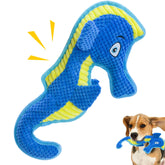 VWPTCHI seahorse squeaky no-stuffing toy for mess-free chewing.