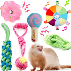 VZqola ferret chew toy bell promotes interactive play and enrichment.