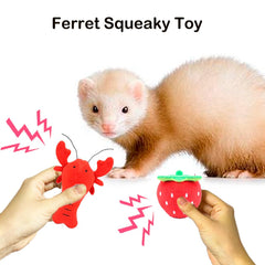 VZqola squeaky ferret toys highlight durable rope for gnawing and tugging.