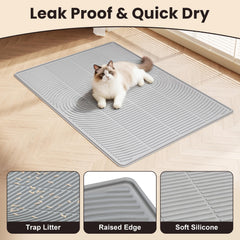 VZYTV cat litter mat is easy to clean and quick to dry