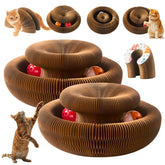 VZZNN Magic Organ Cat Toy folded track mode encourages feline agility and interactive play.