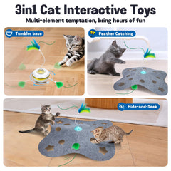 Waaiio hide-and-seek mat shows peek-a-boo holes for curious kittens