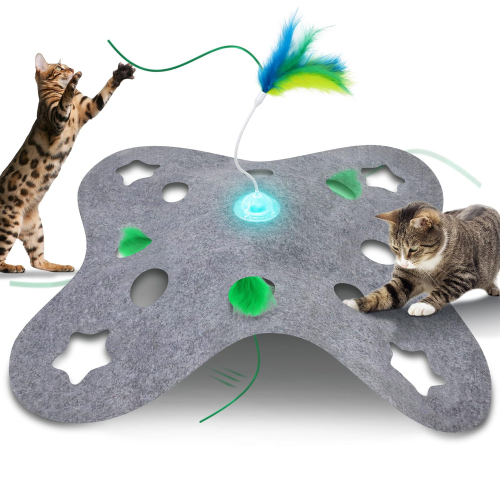 Waaiio cat toy wand feather in action for interactive exercise