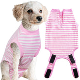 Wabdhaly Recovery Suit for Dogs close-up demonstrates soft fabric that promotes comfortable healing.