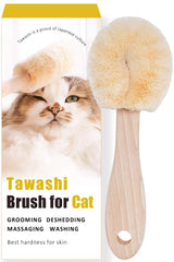 Wablade Relaxing Cat Grooming Brush front view for gentle daily brushing.