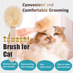 Wablade Relaxing Cat Grooming Brush sisal fibers closeup show natural, low-static texture.