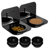 WACOOL magnetic reptile ledge front view enables stable dual-ledge feeding for geckos.