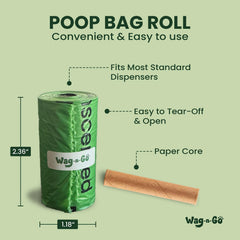 WAG-N-GO easy-tear perforation for quick cleanup