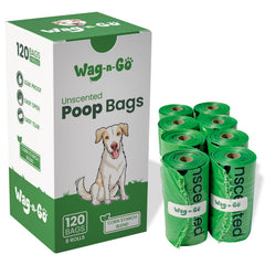 WAG-N-GO poop bag roll thick leak-proof for mess-free pickups