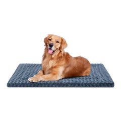 WagWonders dog bed mat front view highlights plush rose velvet comfort for large dogs