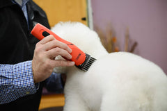 Wahl attachment guide set demonstrates multiple lengths to customize coat trims.
