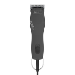 Wahl Curly Coat KM 2-Speed Pro Clipper gunmetal close-up for precise trimming.