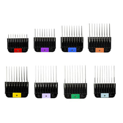 Wahl attachment combs used at home for dogs and cats during grooming.