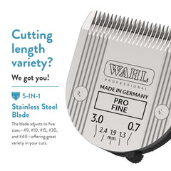 Wahl durable stainless-steel blade for long-lasting pet clipping