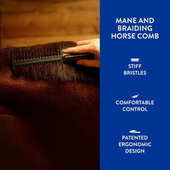 WAHL mane-brushing tool with soft rubber grip for long grooming