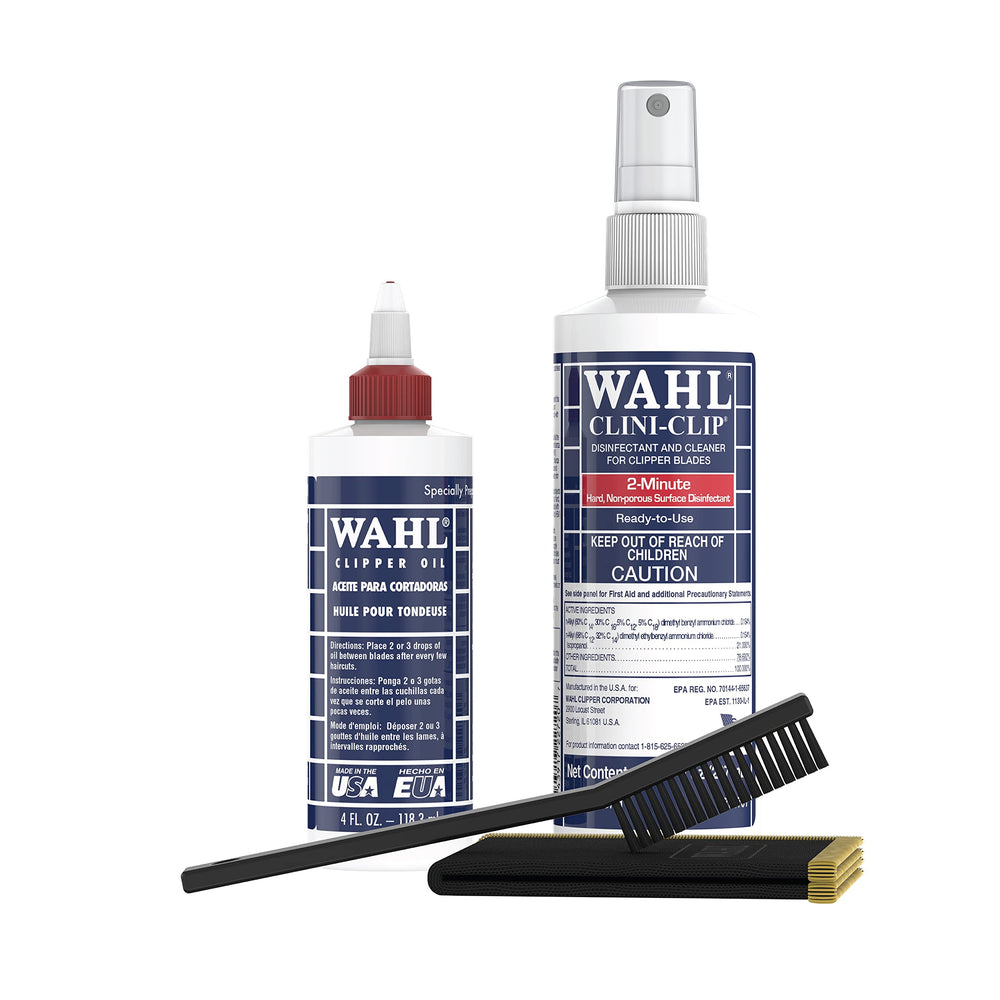 WAHL Professional Animal Blade and Clipper Maintenance Kit 03777 for blade cleaning and lubrication.