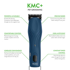 Wahl KMC+ clipper detachable blade enables versatile pet grooming options.