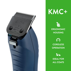 Wahl KMC+ low-noise operation helps keep pets calm during trimming sessions.
