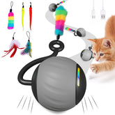 WAKHJAKT 5-in-1 cat toy ball with LED lights promotes indoor play.