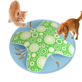 WAKHJAKT interactive cat ball with LED rainbow lights engages cats during playtime.