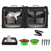 Wakytu portable 2-in-1 pet carrier full setup for travel and comfort