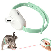 Walfront cat toys: interactive laser collar on cat shows active indoor play and chasing fun