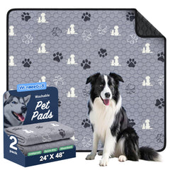 WanpeeGoo washable pee pad 2-pack; secure and reusable for puppy training.