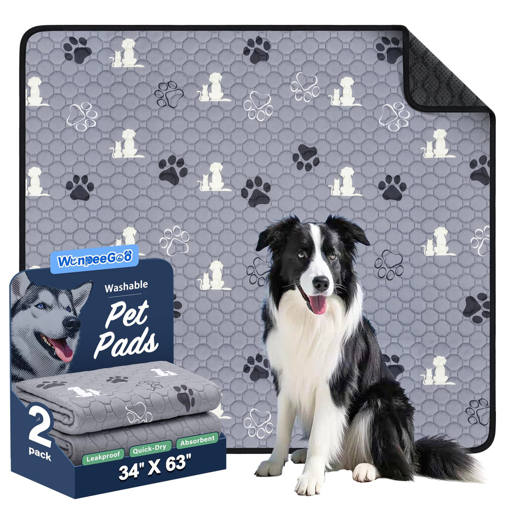WanpeeGoo washable pee pad pattern grey 34x63 ideal for stylish puppy training