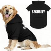 Waoduld 3XL dog sweater back view with bold SECURITY print for durable outdoor play.