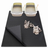 Waretary cat litter mat top view helps reduce litter tracking around the box.