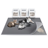 Waretary cat litter mat 47x36 provides large coverage under box to catch stray litter
