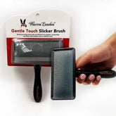 Warren London Gentle Touch Slicker Brush front view for easy small-dog grooming.
