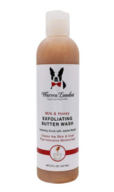 Warren London lavado exfoliante con mantequilla para pelaje limpio y suave.