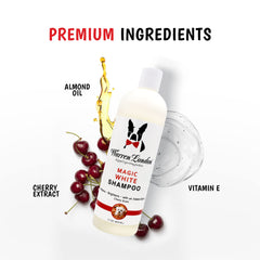 Warren London Magic White Dog Shampoo creates a rich lather for easy coat cleansing