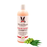 Warren London Neem Oil with Oatmeal Dog Shampoo bottle for deep cleansing and gentle coat care.