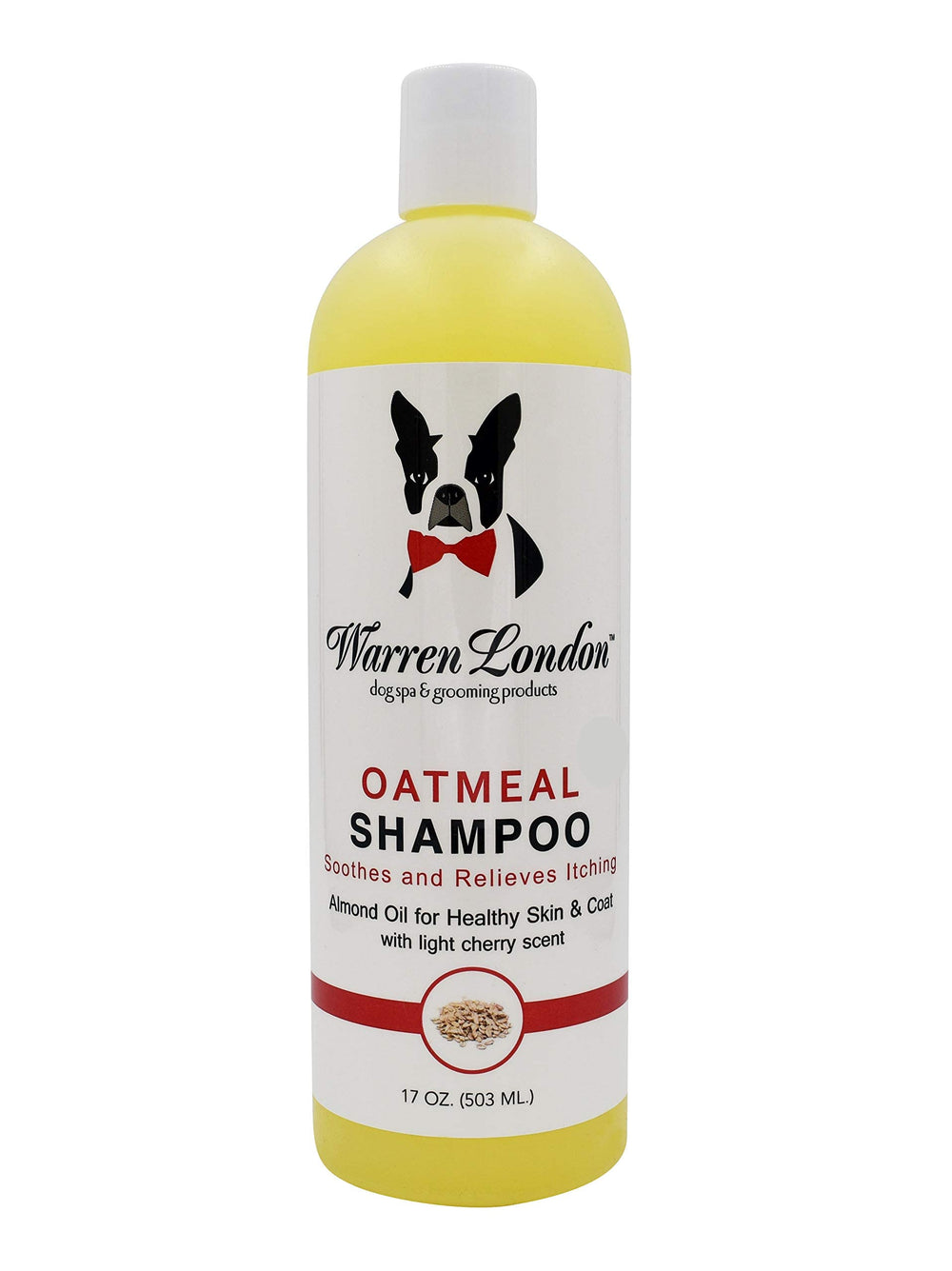 Warren London Oatmeal Dog Shampoo bottle front showing gentle cleansing for itchy skin